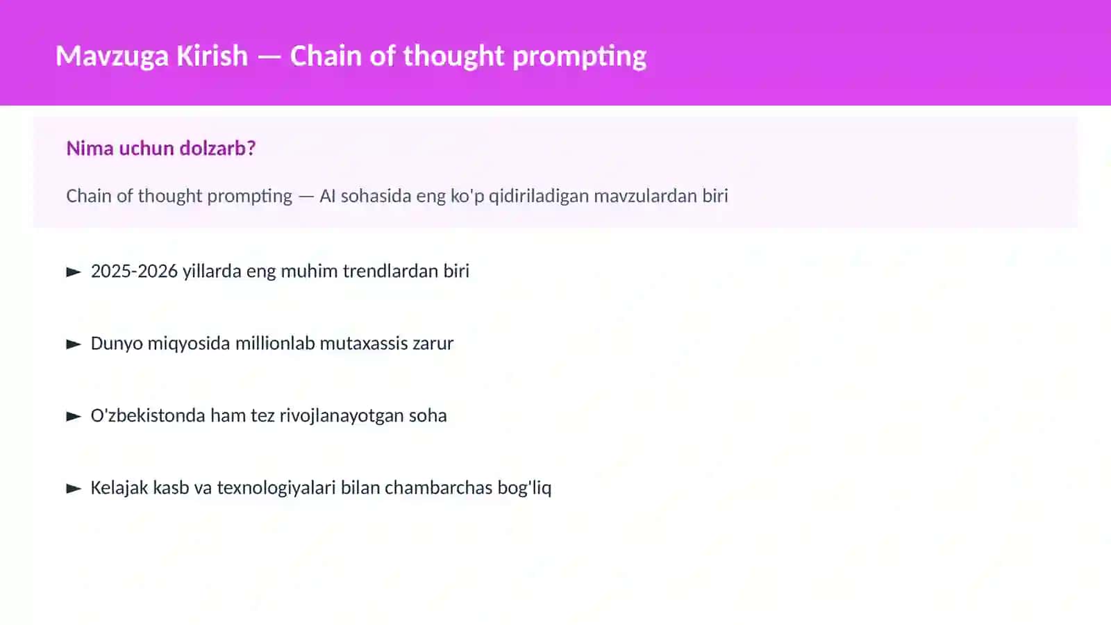 Chain of thought prompting 2