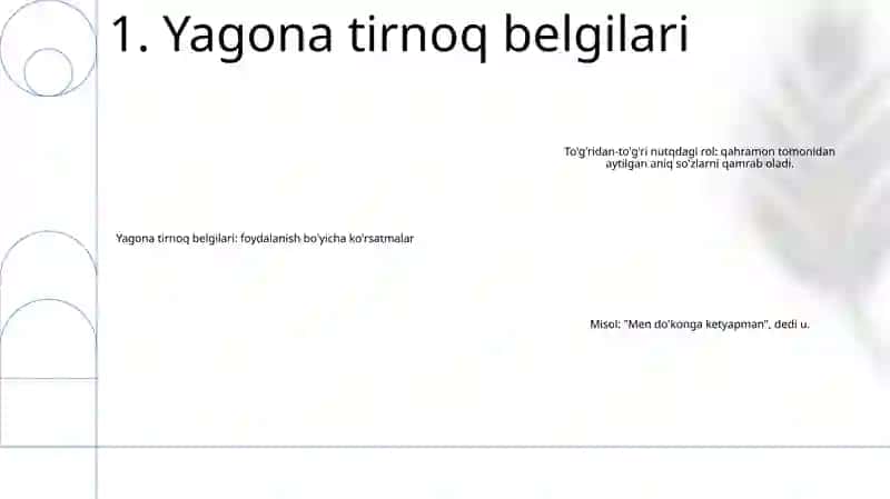 Yagona tirnoq belgilari 2