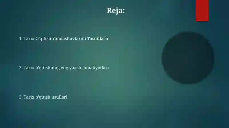 Tarix o'qitishning metodlari va ularning klassifikatsiyasi 2