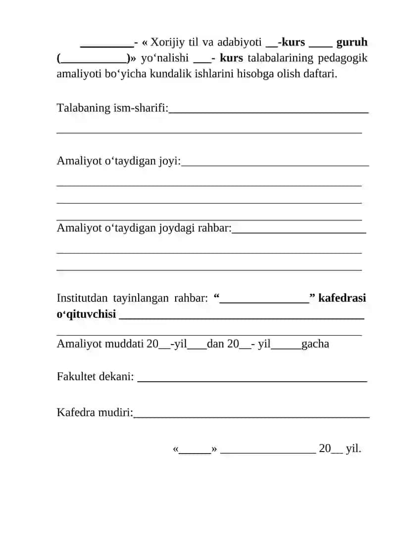 MALAKAVIY PEDAGOGIK AMALIYOTI KUNDALIGI 2