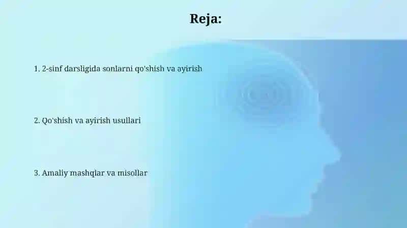 Sonlarni qoshish va ayrish 2 sinf matematika darsligi 2