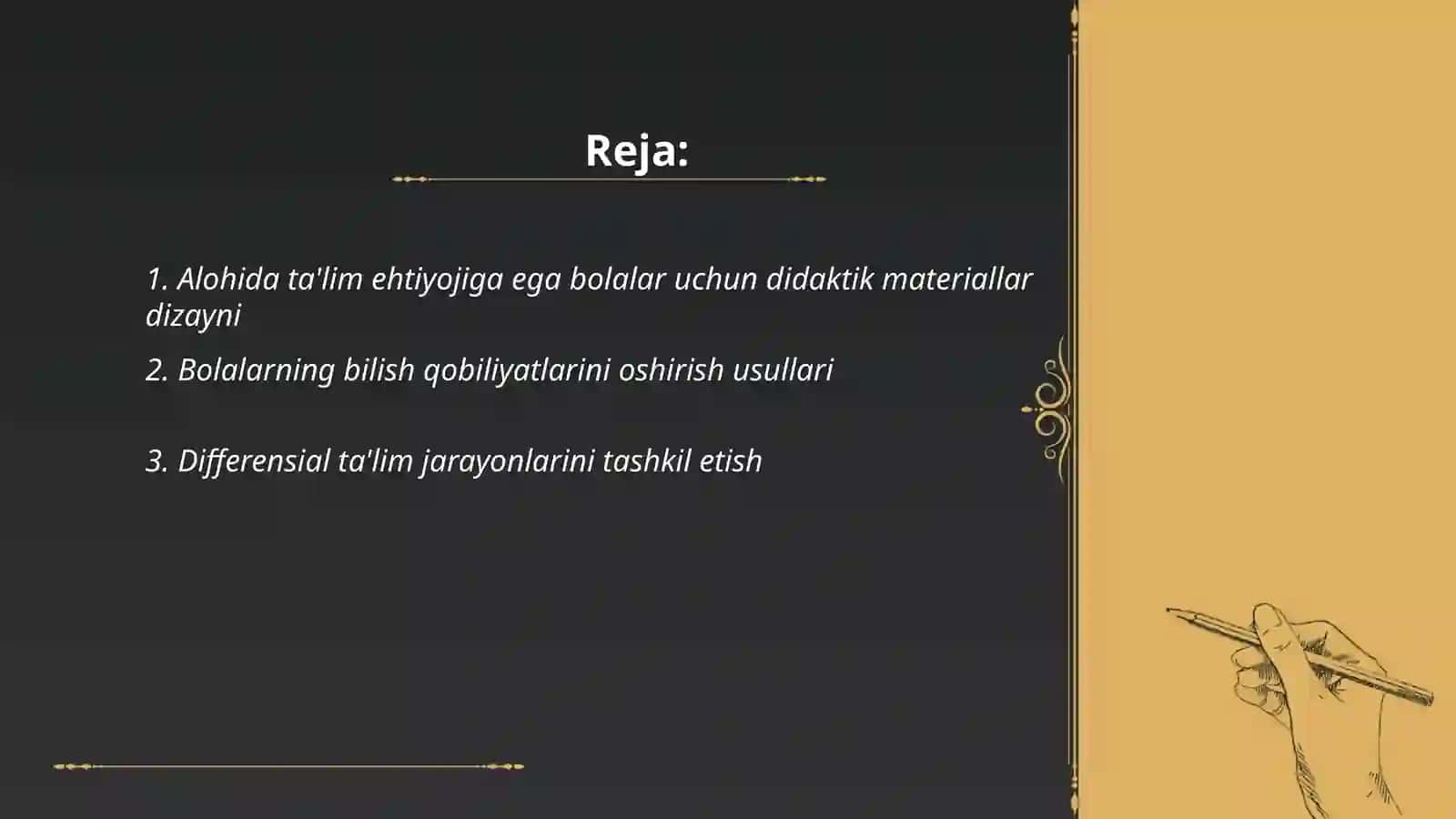 Alohida ta'lim ehtiyojlari boʻlgan bolalar bilish jarayonlarini rivojlantirish bo'yicha didaktik materiallar tayyorlash 2