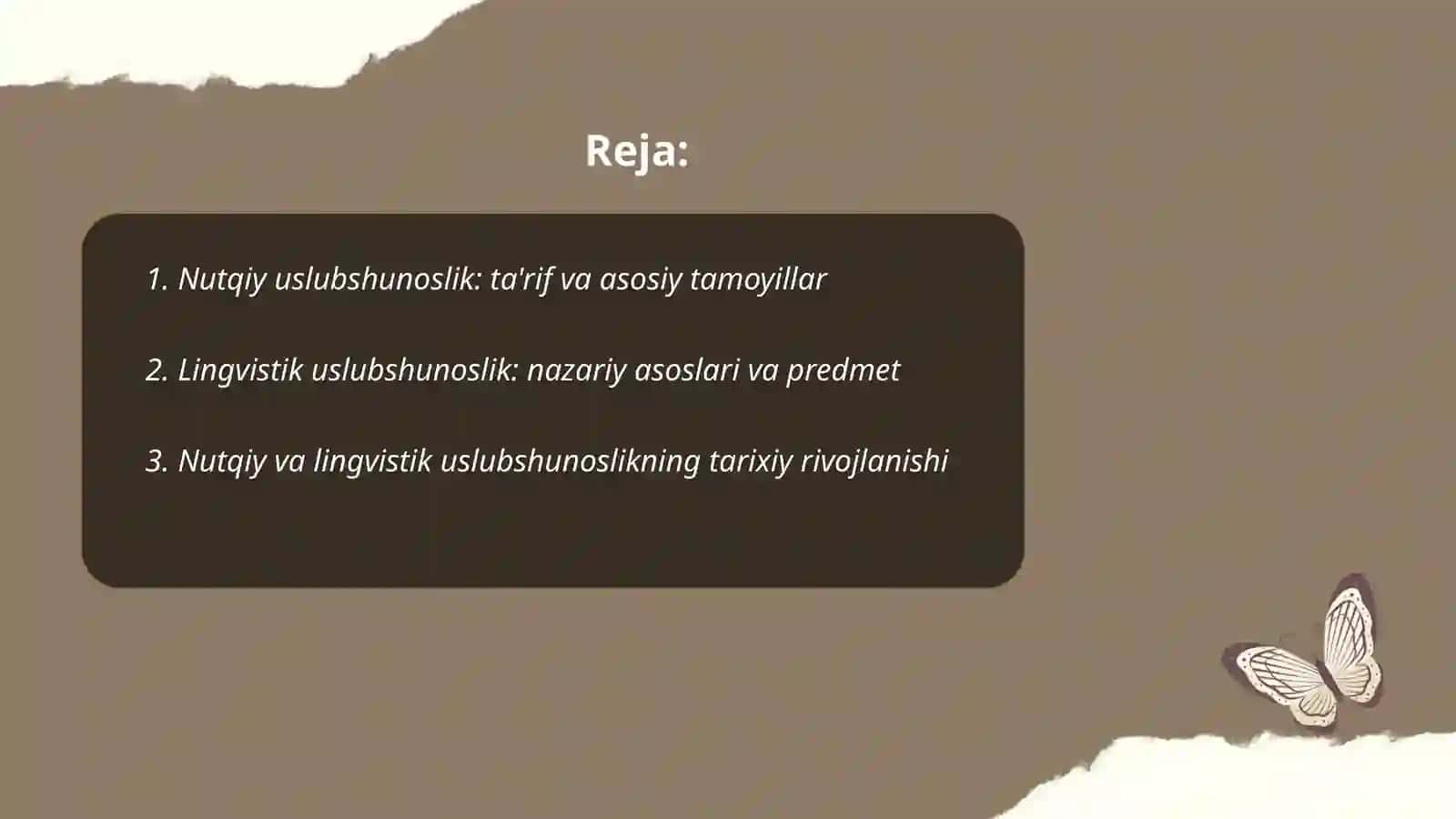 Uslubshunoslikning ikki ko’rinishi: Nutqiy uslubshunoslik va lingvistik uslubshunoslikning ahamiyati 2
