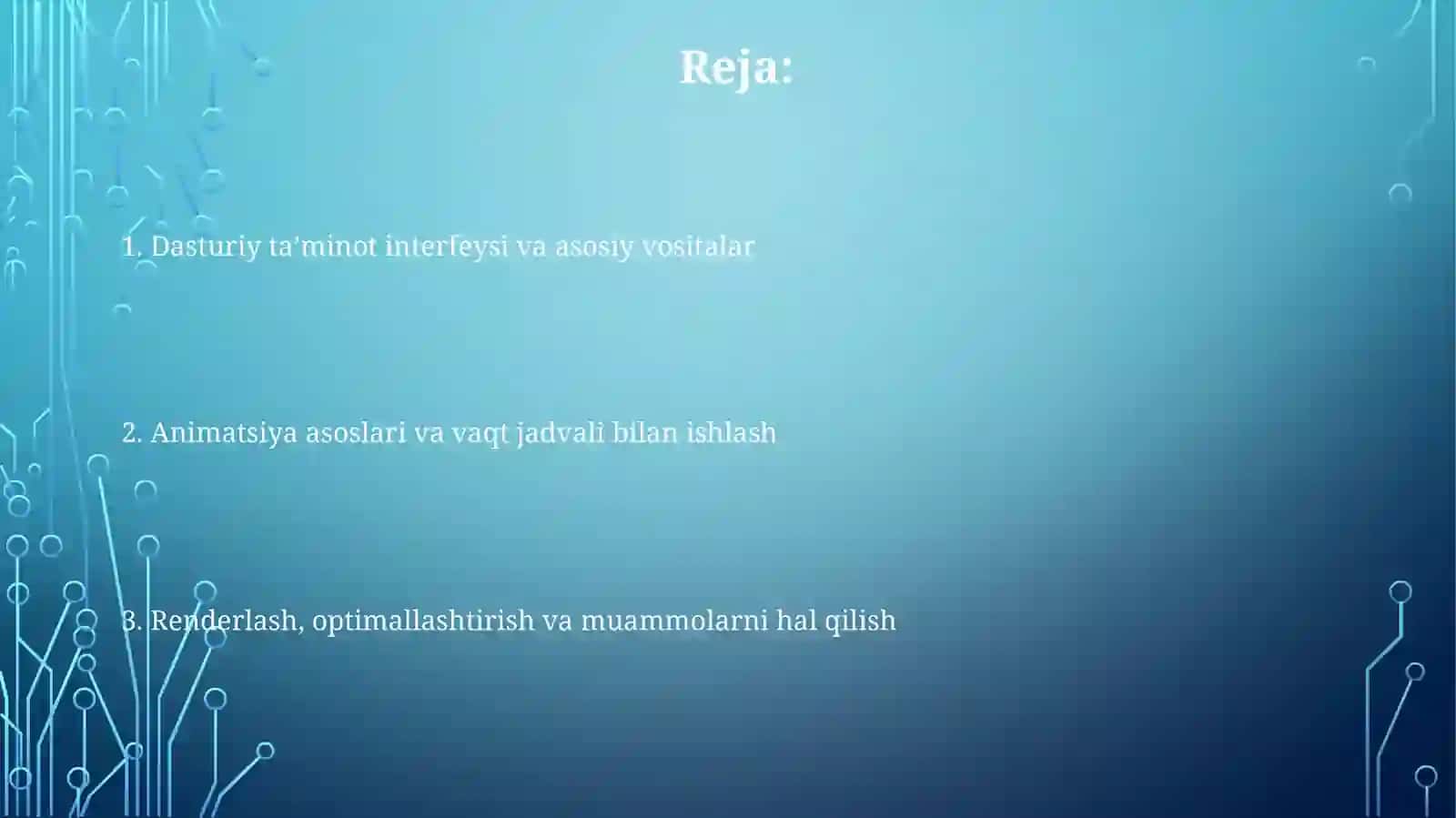 Animatsiyalarni yaratish dasturlarida ishlash asoslari 2