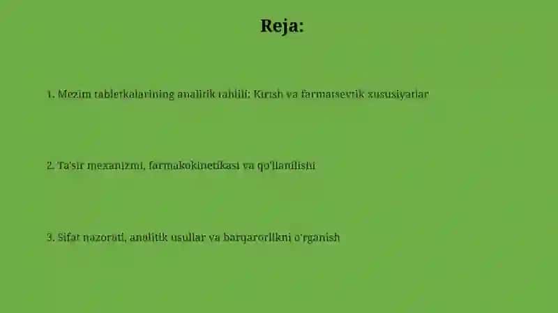 Mezim tabletkasi 2
