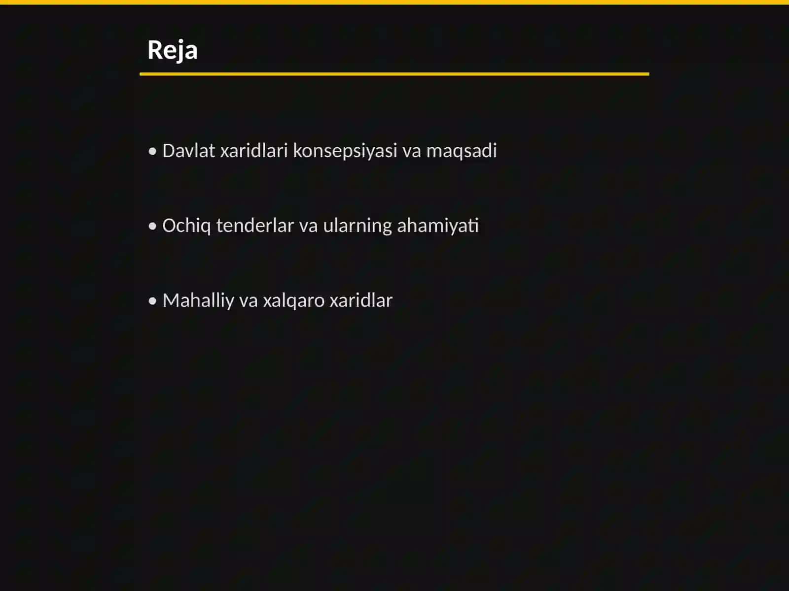 Davlat xaridlari turlari 2
