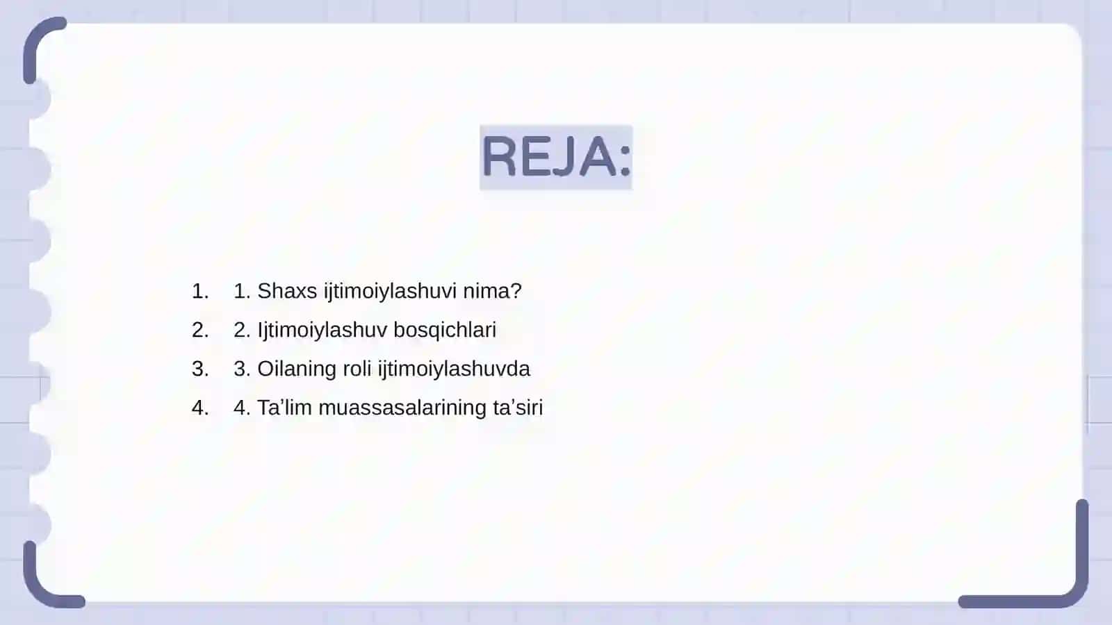 Shaxs ijtimoiylashuvi nima? 2