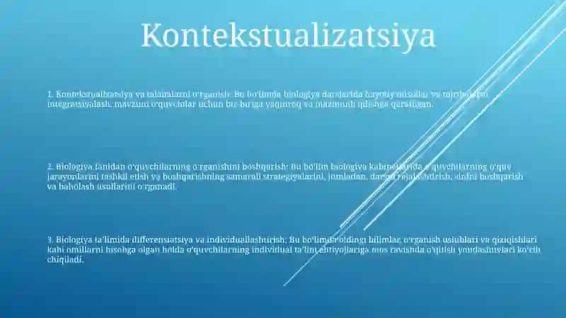 Biologiya TaʼLimida Differensiallashtirish Va Individuallashtrish Texnologiyalari 2