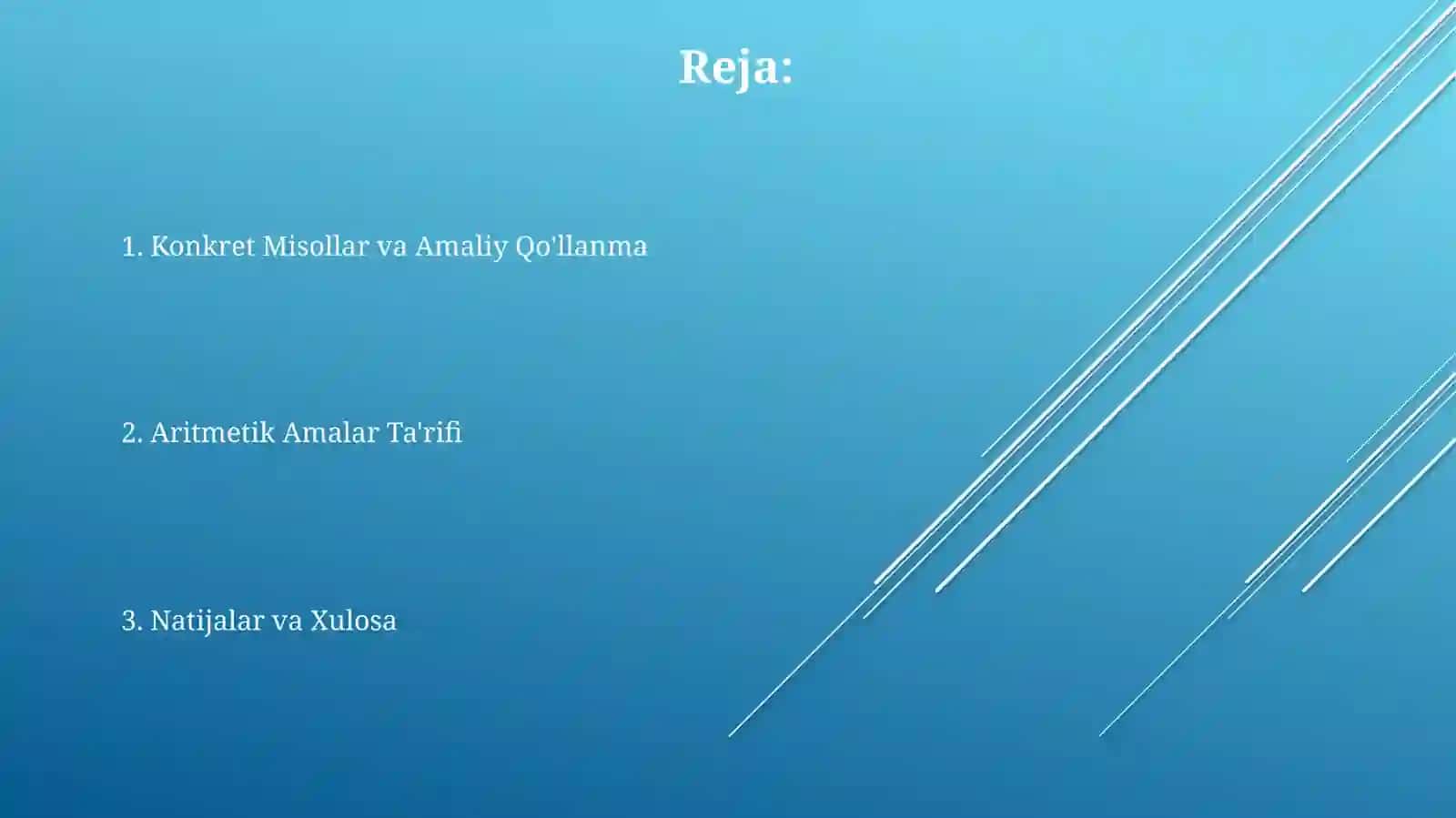 Minglik konsentrida arifmetik amallar 2