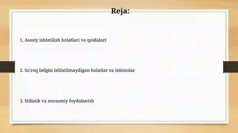 So'roq belgisining ishlatilish qoidalari 2