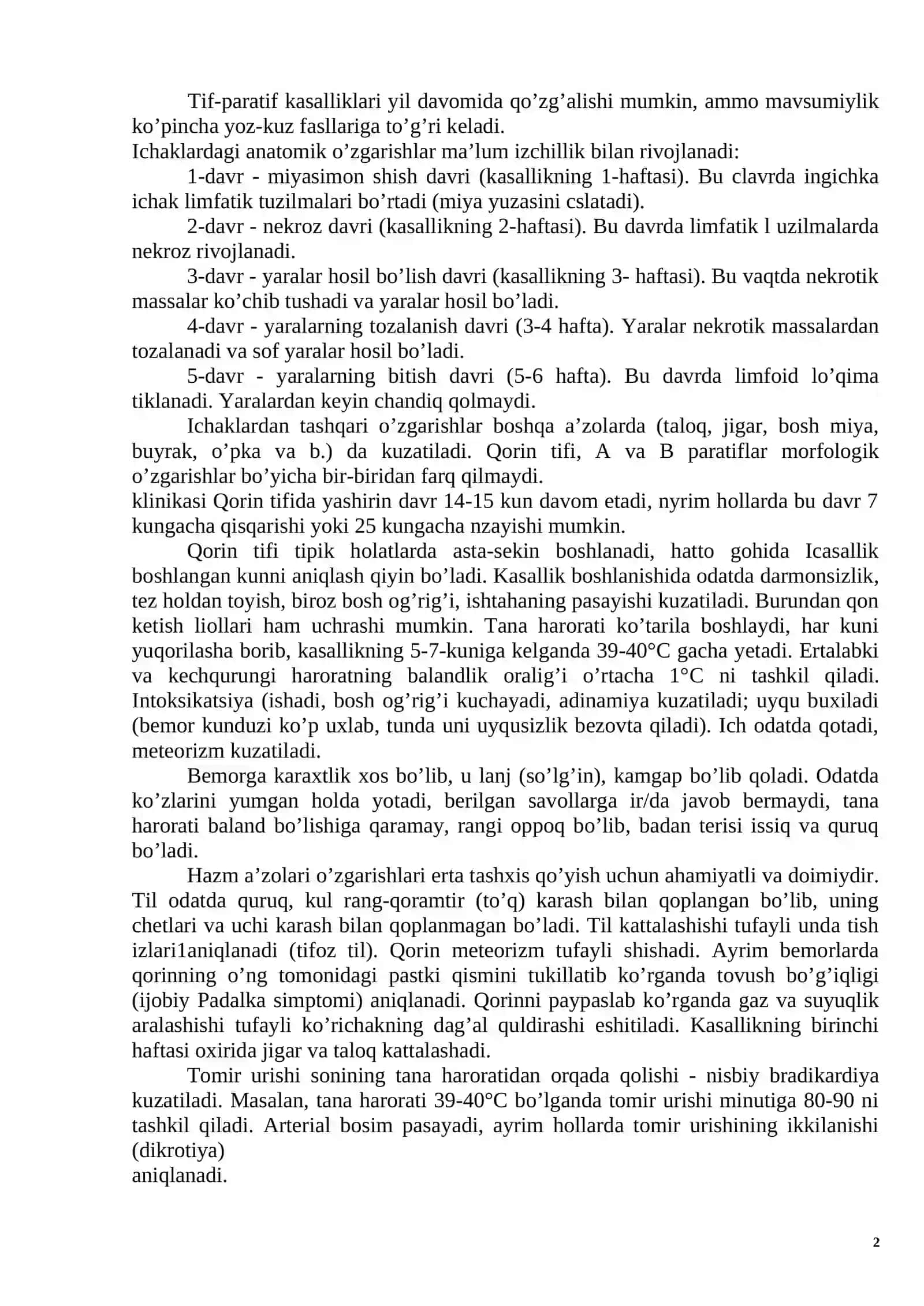 Ich terlama. Paratif A va B kasalliklari 2