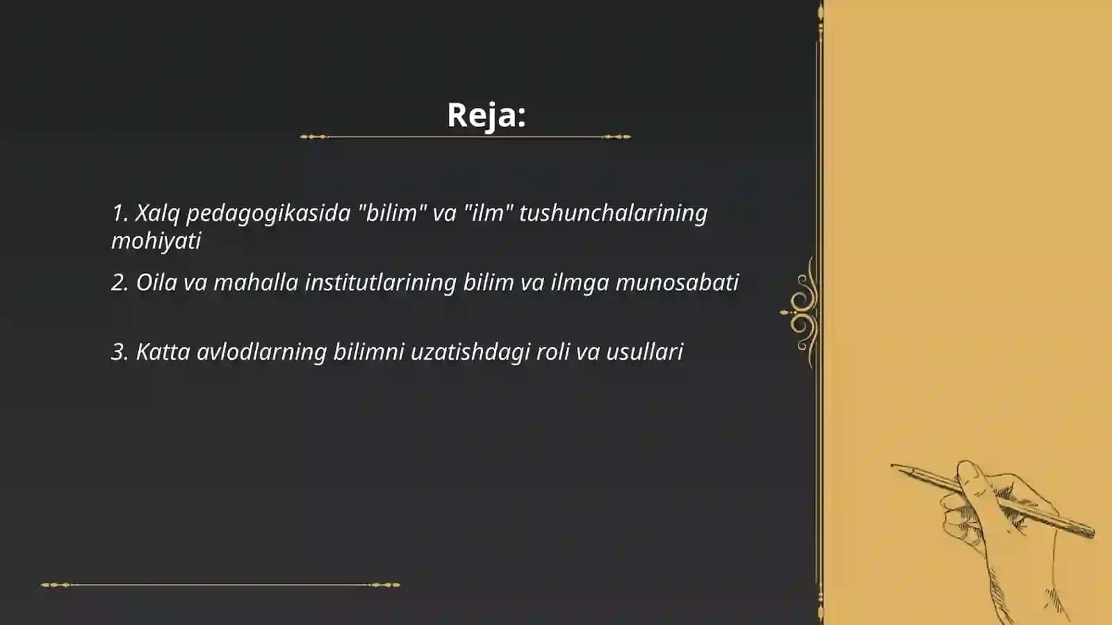 Xalq pedagogikasida bilim va ilmga munosabati 2