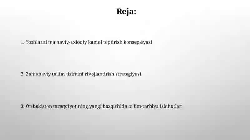 Maktabgacha taʼlim tizimini takomillashtirish 2
