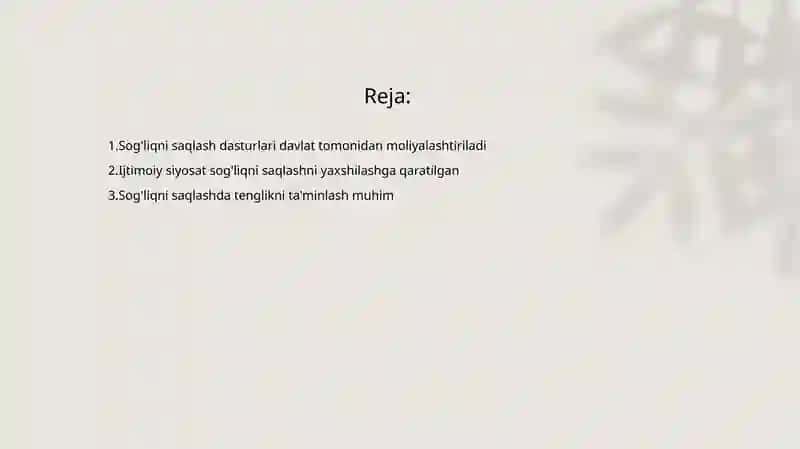 Sog'liqnisaqlash sohasidagi davlatning ijtimoiy-siyosati 2