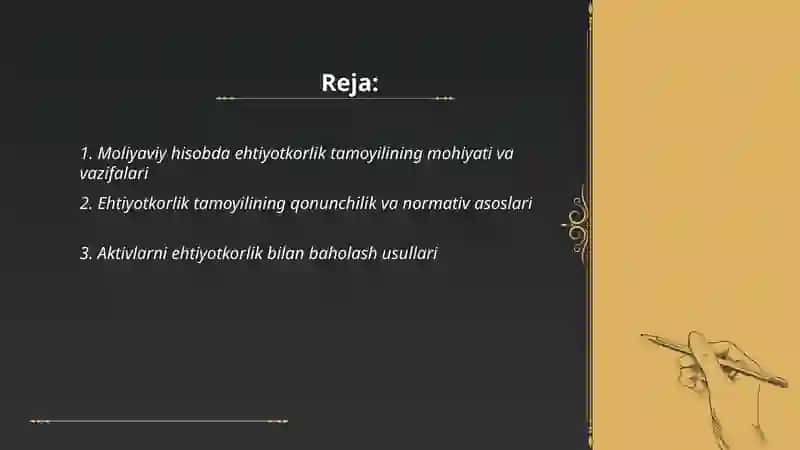 Moliyaviy hisobda ehtiyotkorlik tamoyillari 2