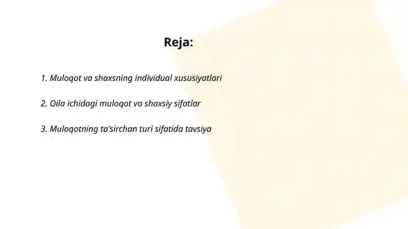 Muloqot va shaxsning individual xususiyatlari 2