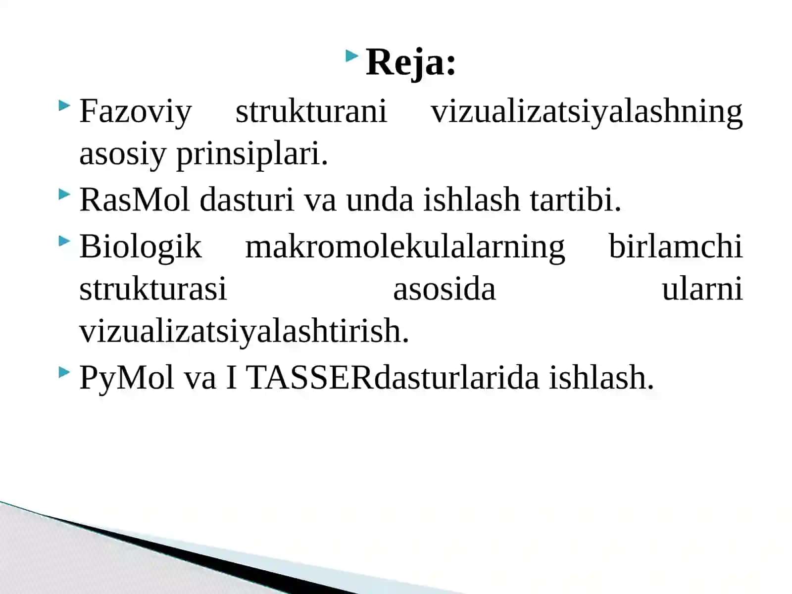 Biologik makromolekulalarni vizualizatsiyalashtirishning zamonaviy usullari 2