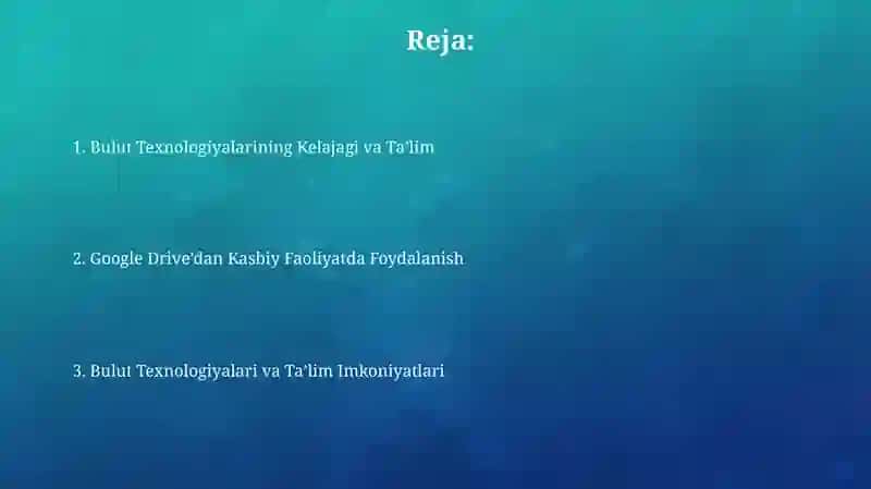 Bulut Texnologiyalarining Kelajagi va Ta’lim 2