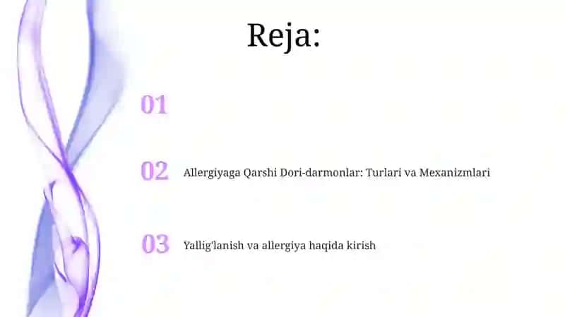 Allergiyaga Qarshi Dori-darmonlar: Turlari va Mexanizmlari 2