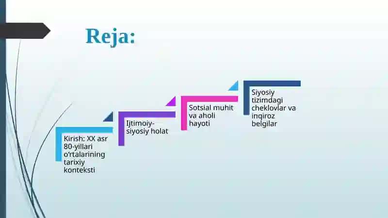 XX asr 80-yillari o'rtalarida respublikamizdagi ijtimoiy-siyosiy, iqtisodiy va ma'naviy hayotidagi inqirozli holat. 2