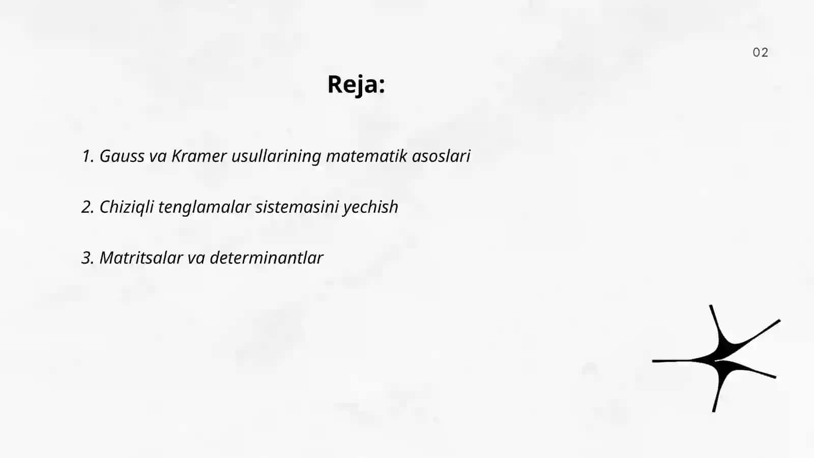 Gauss va kramer usullari 2