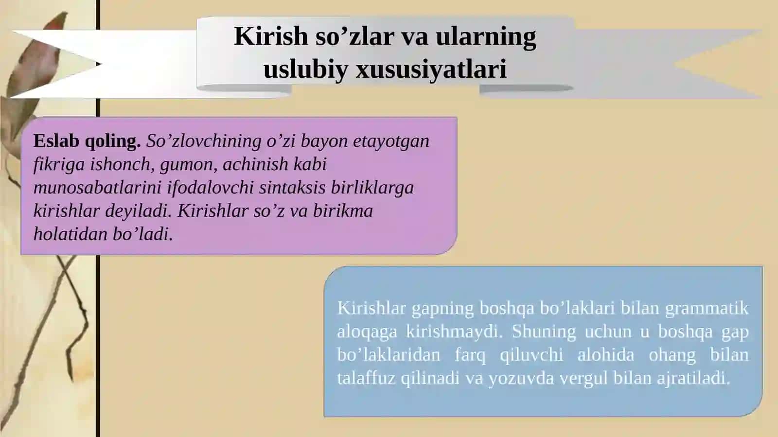 Kirishso`zlar va ularning ifodalanishi 2