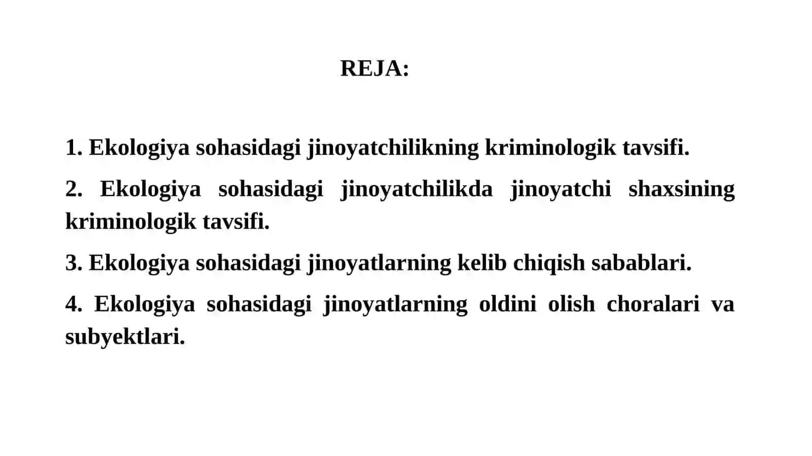 Ekologiyа sohаsidаgi jinoyаtсhilikning kriminologik tаvsifi vа oldini olis 2