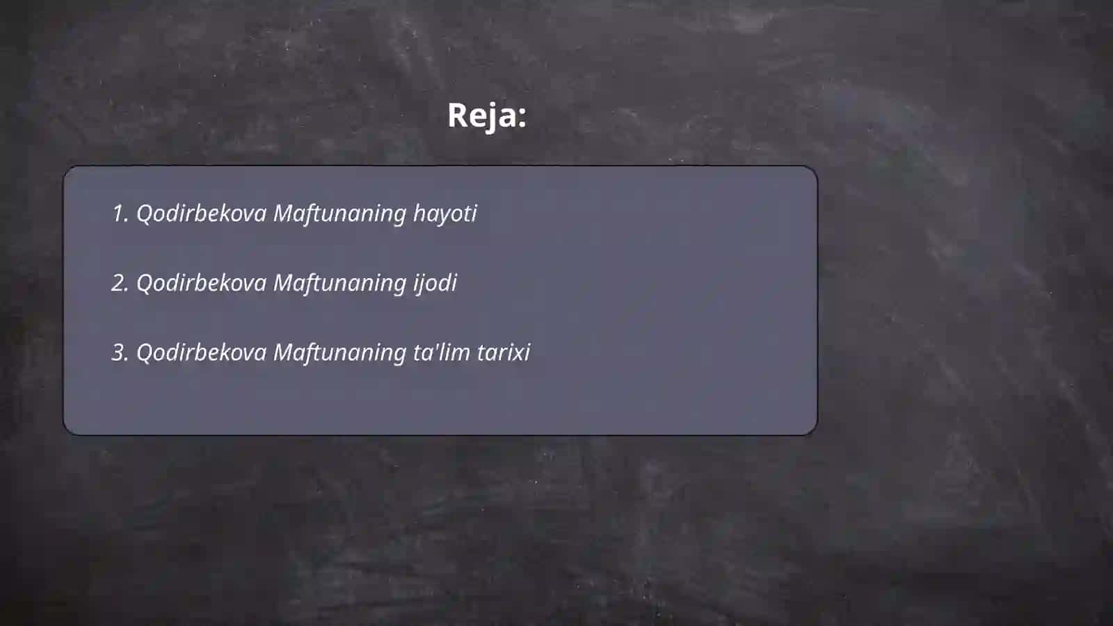 Qodirbekova Maftuna 2
