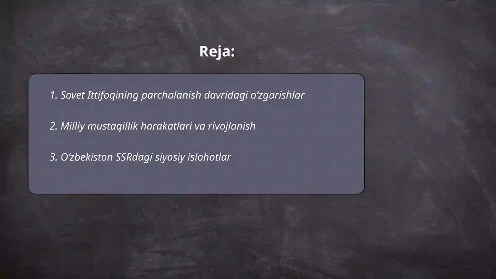 Mustaqillikka erishish arafasida O’zbekistondagi ijtimoiy-siyosiy jarayonlar 2