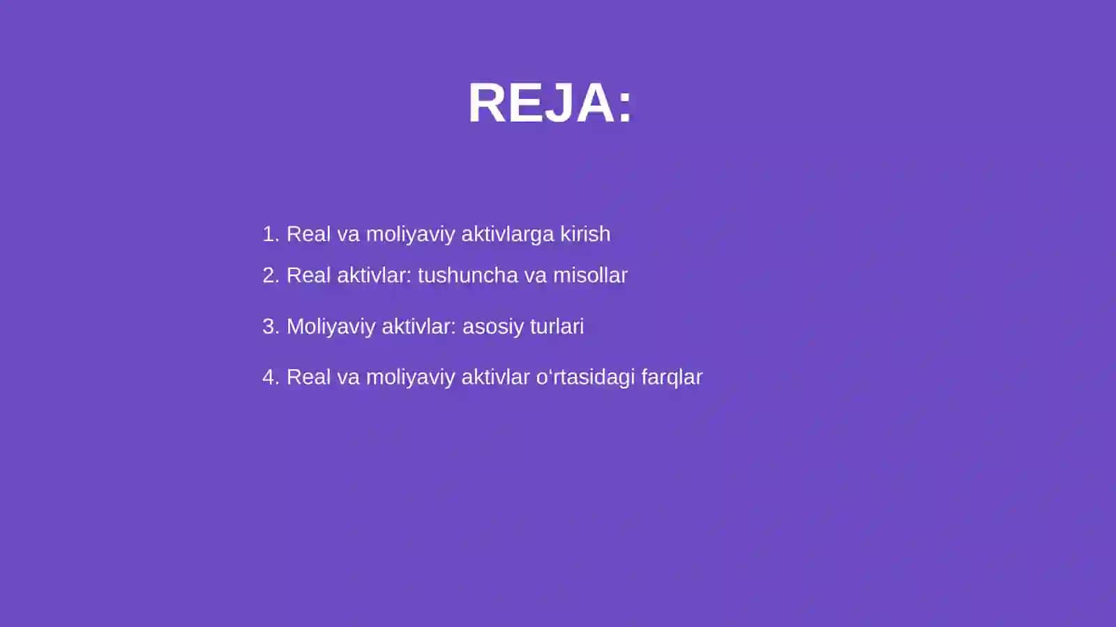 Real aktiv va moliyaviy aktivlar 2