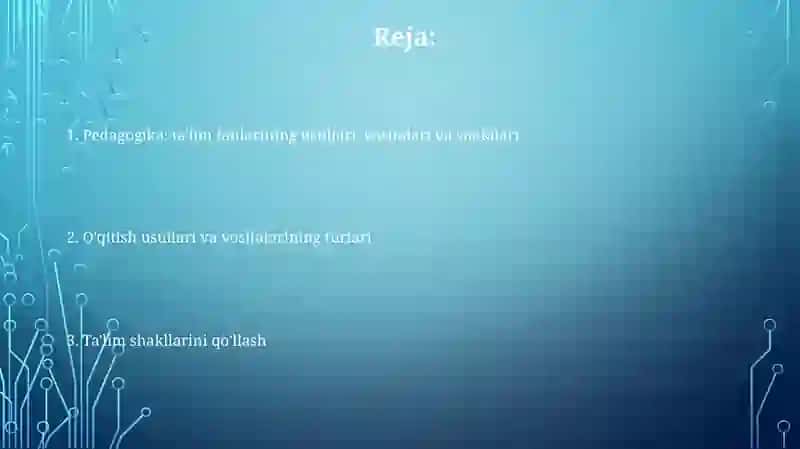 Pedagogikafanlarnioʼqitishmetod,vositalarivaoʼqitishshakillari 2
