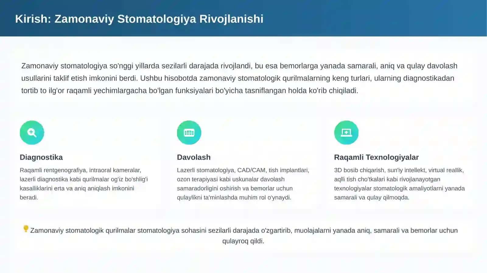 Zamonaviy Stomatologik Qurilmalar Turlari 2