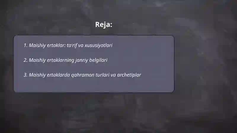 Maishiy ertaklar va ularning tahlili 2