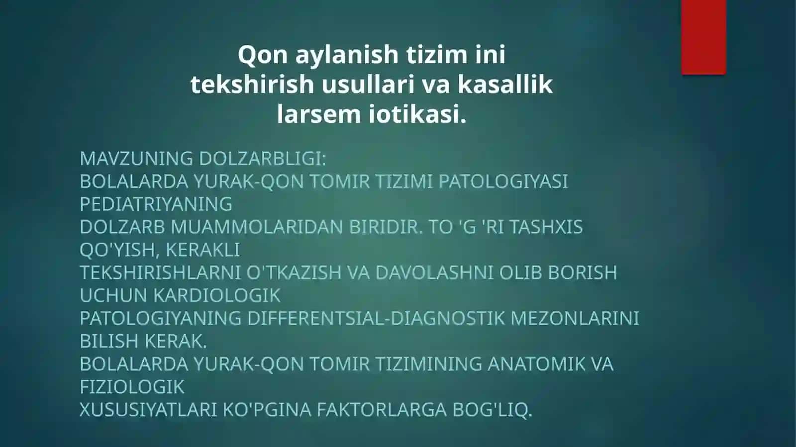 Qonaylanish sistemasining tekshirish usullari bilan tanishish 2