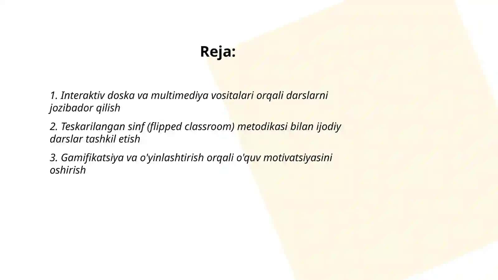 Innovatsion metodlar yordamida darslarni jozibador va ijodiy qilish 2