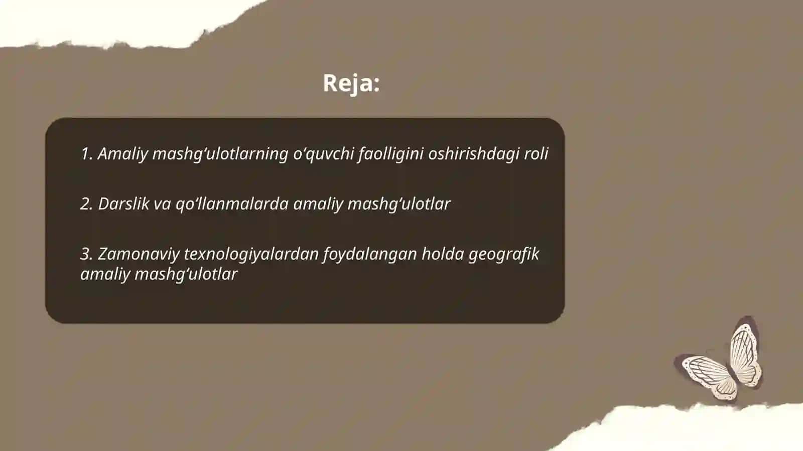 Geografiya fanidan amaliy mashgʻulotlardan foydalanish metodikasi 2