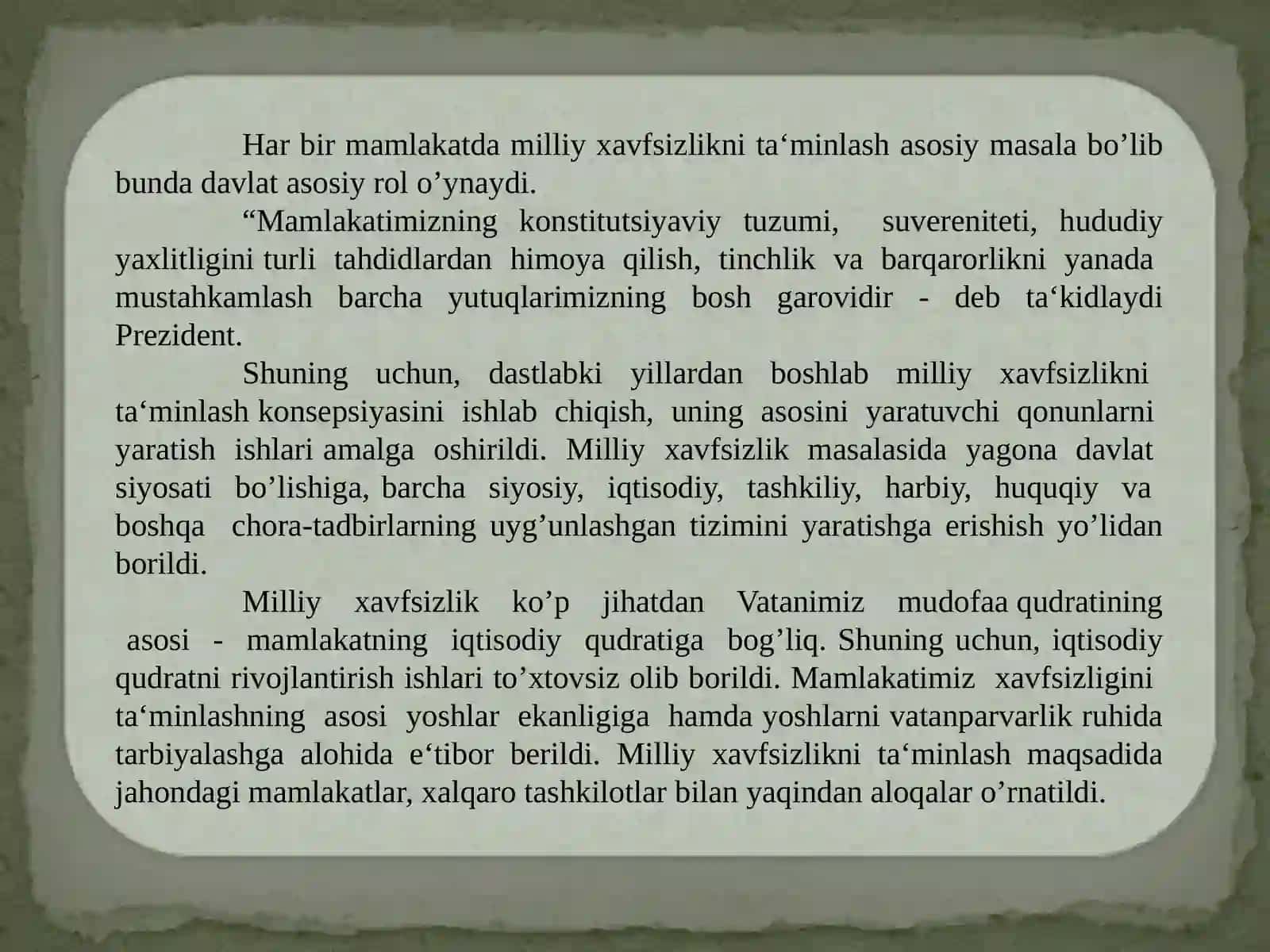 MUSTAQILLIKNING DASTLABKI YILLARIDA O’ZBEKISTON RESPUBLIKASINING MUDOFAA TIZIMI 2