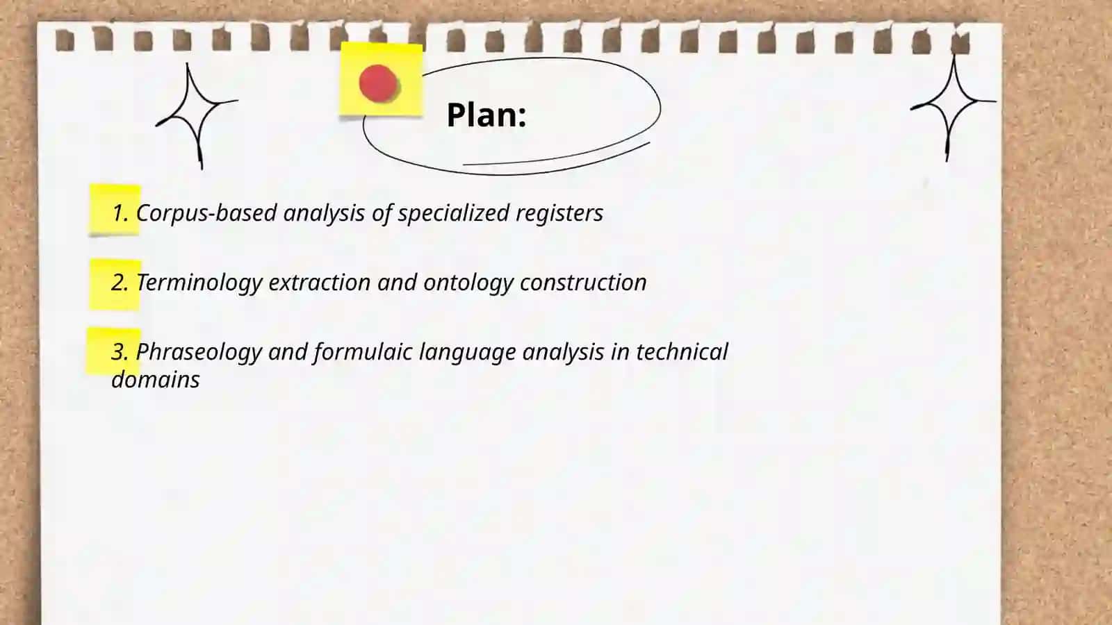 Specialized linguistic methods 2