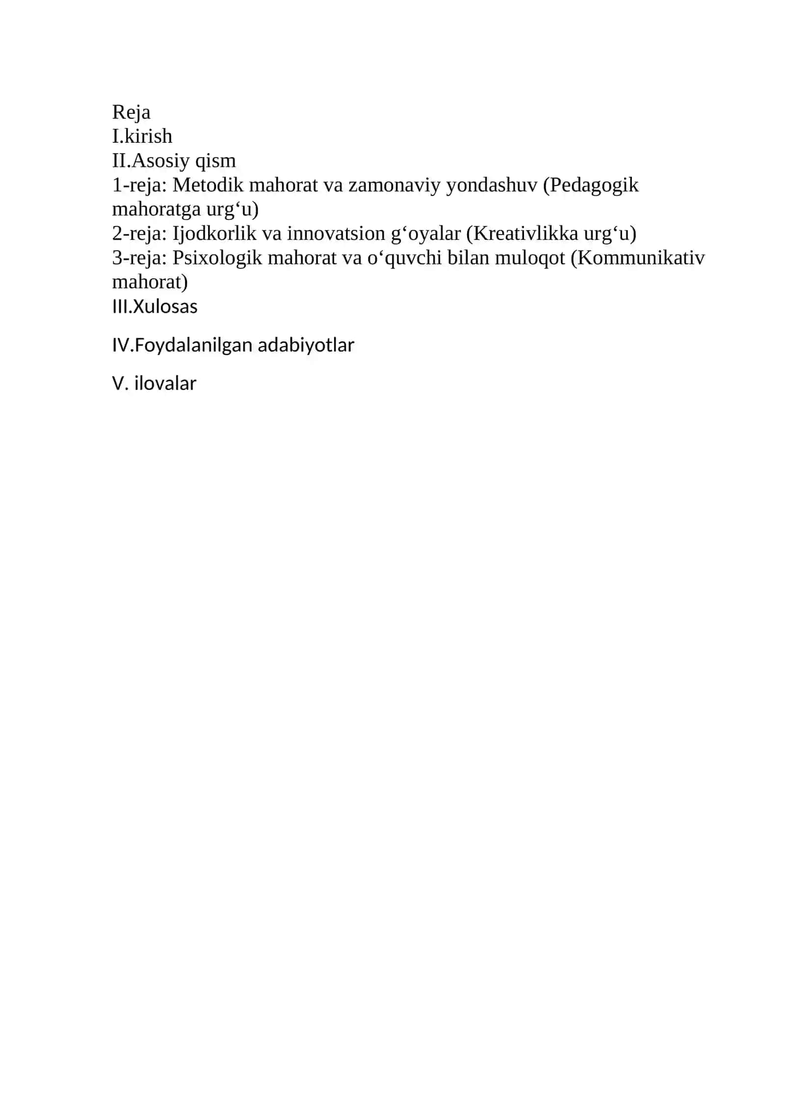 Metodik mahorat va zamonaviy yondashuv (Pedagogik mahoratga urgʻu) 2