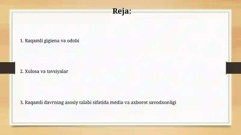 Raqamli gigiena va odobi 2