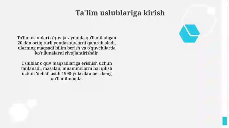 Ta’lim uslublari 2