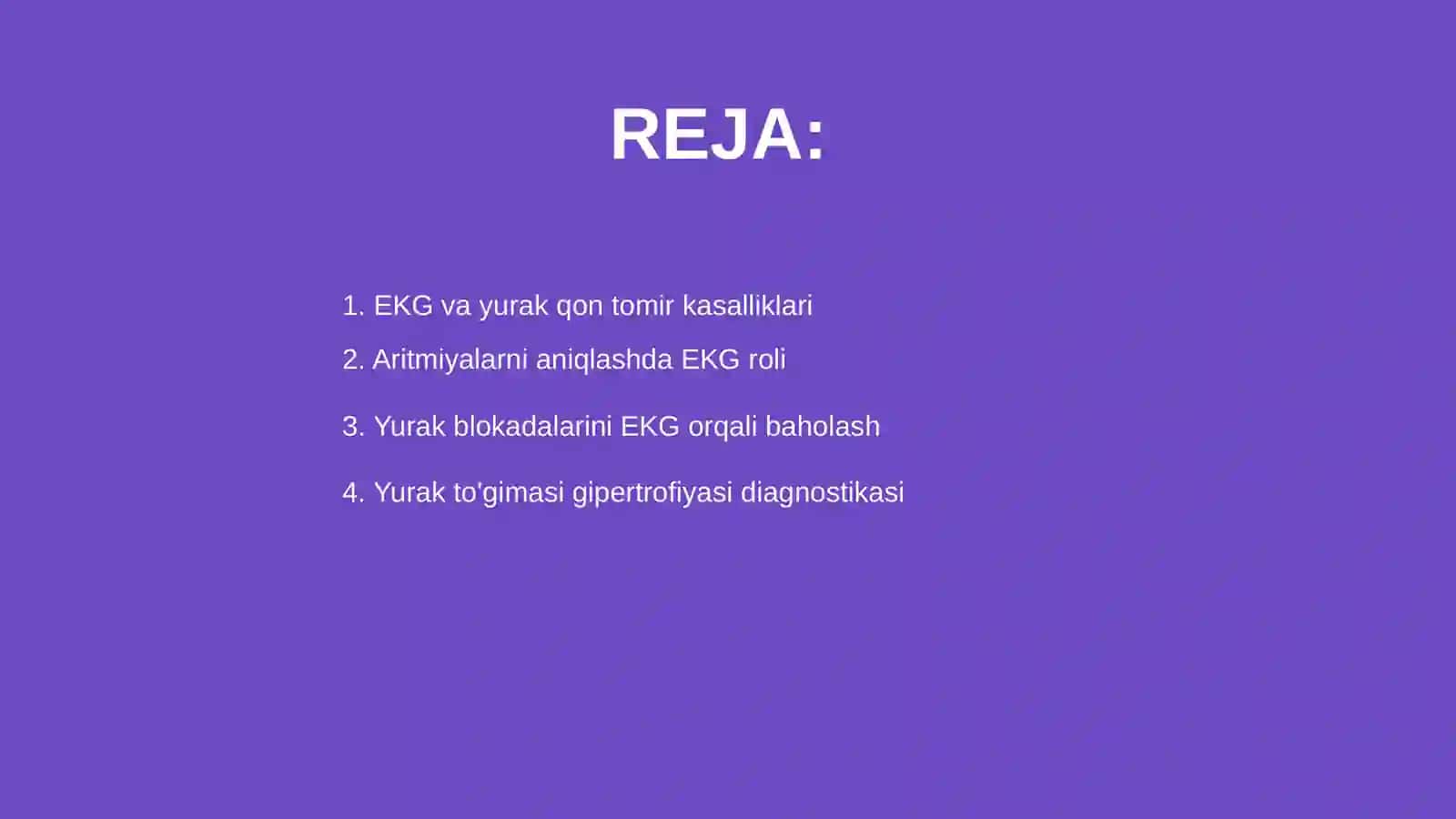 EKG va Yurak Qon Tomir Kasalliklari 2