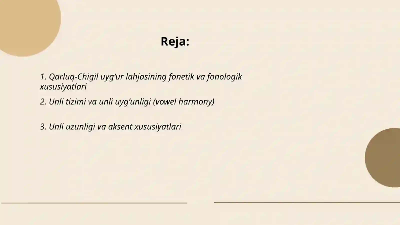 Qarluq-Chigil uygʻur lahjasining muhim xususiyatlari 2