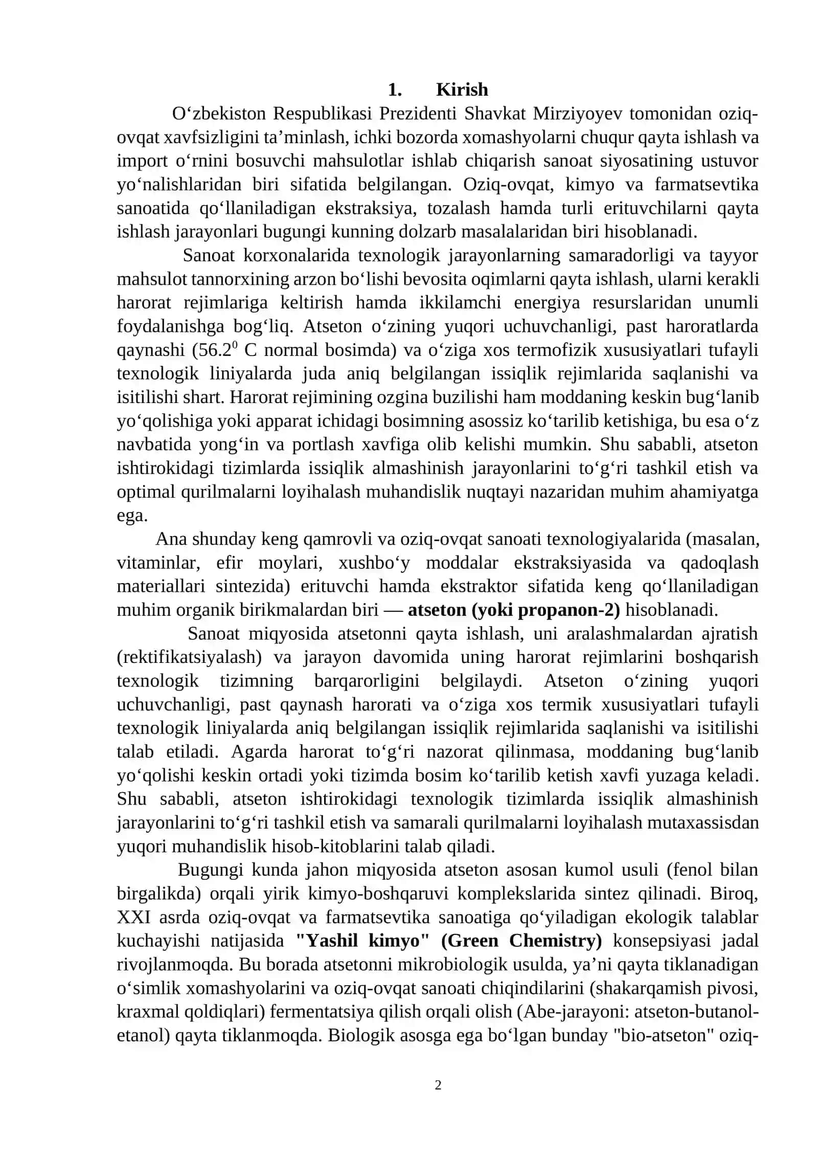 Atsetonni isitish uchun gorizontal g‘ilofsimon issiqlik almashinish qurilmasini hisoblang va loyihalang 2