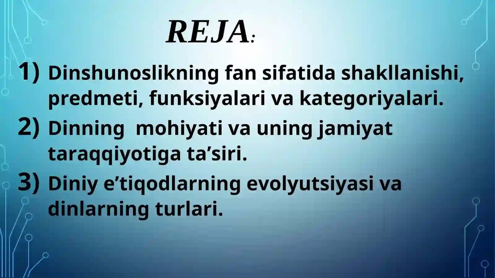 DINSHUNOSLIK FANINING PREDMETI, MAQSADI VA VAZIFALARI 2
