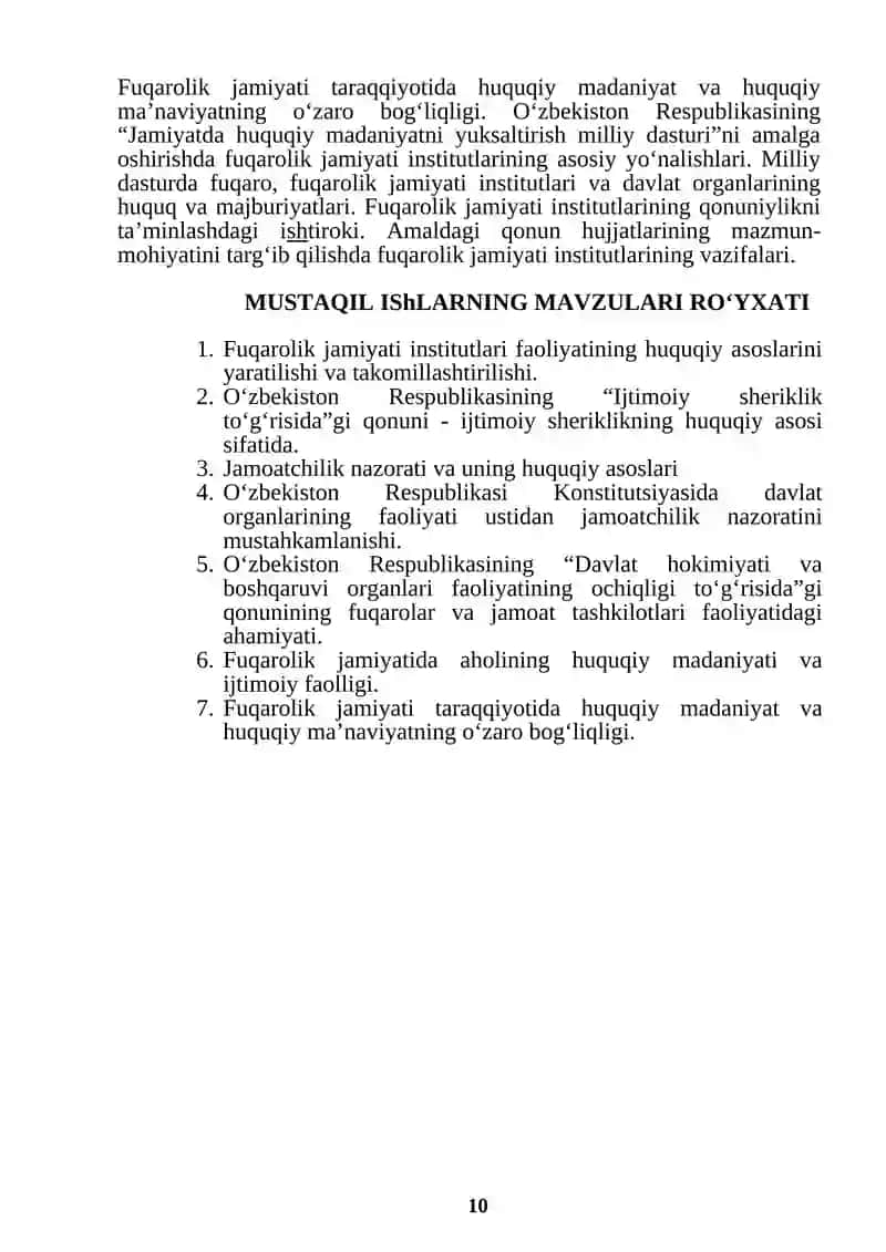 Fuqarolik jamiyati institutlari 2