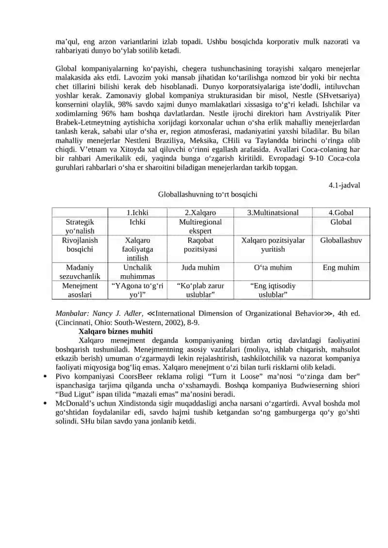 Xalqaro Muhitda Menejment 2