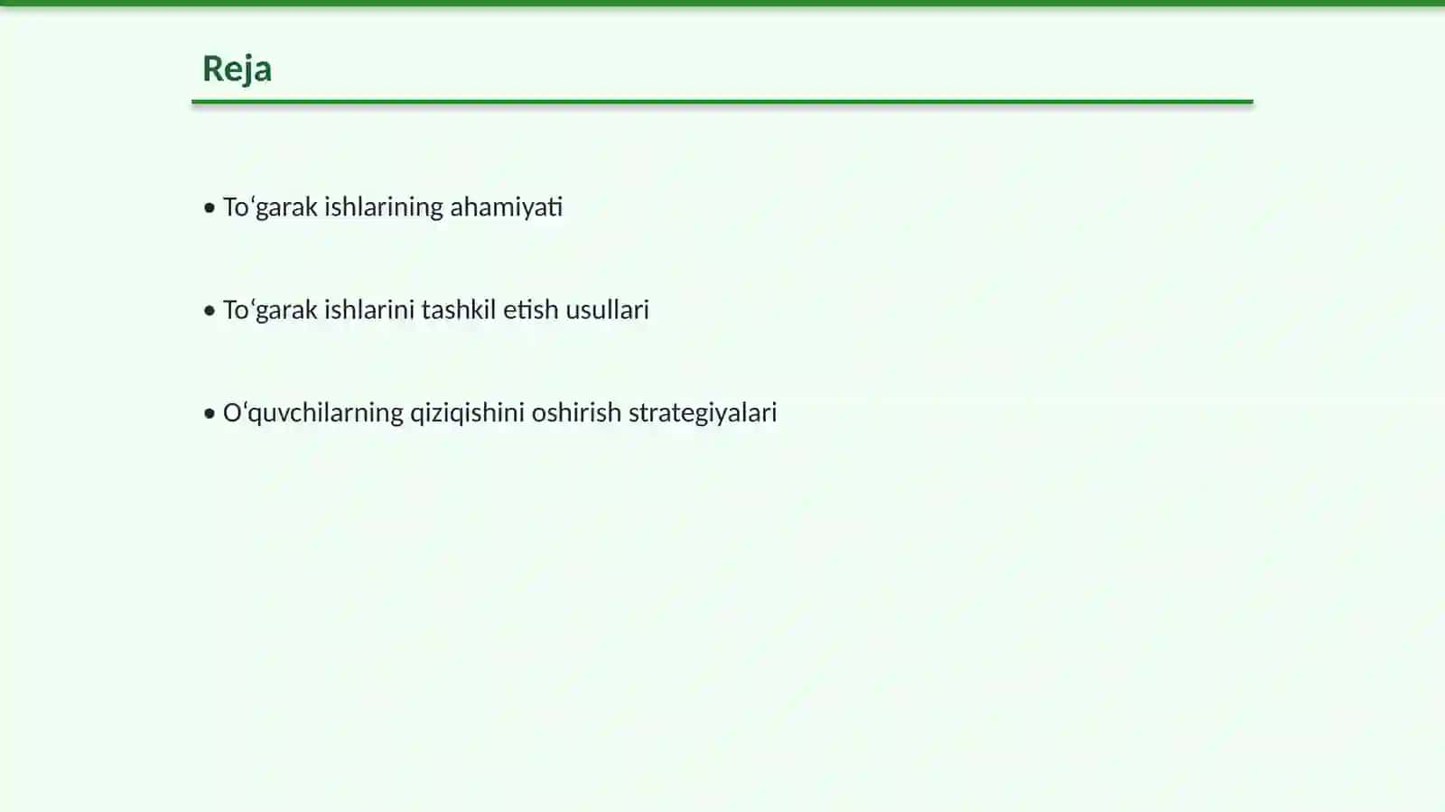 To‘garak ishlarini tashkil qilish metodlari va mashg‘ulotlarga o‘quvchilarni qiziqtirish 2