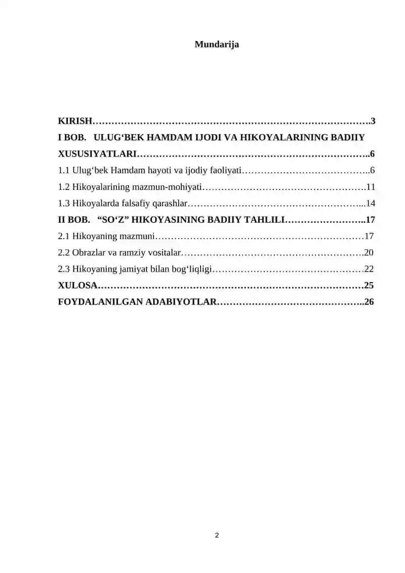 "Soʻz" hikoyasi badiiy tahlili 2