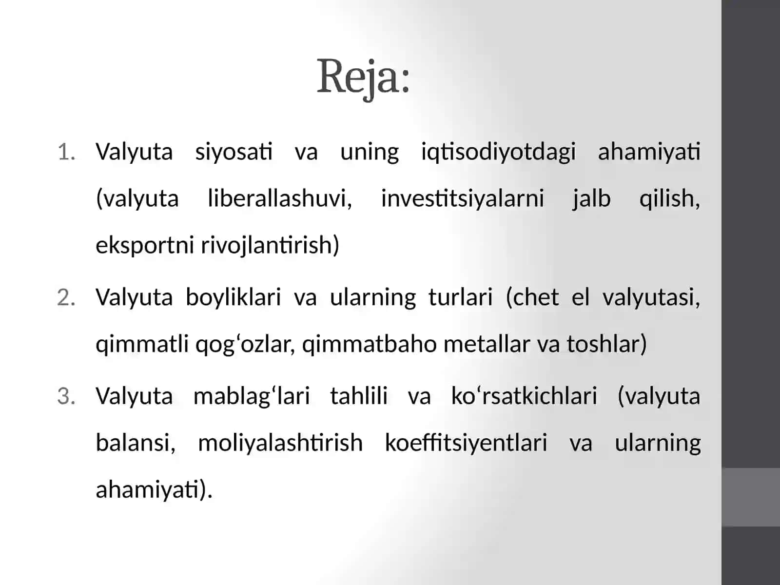 valyuta mablagʻlari harakati tahlili 2